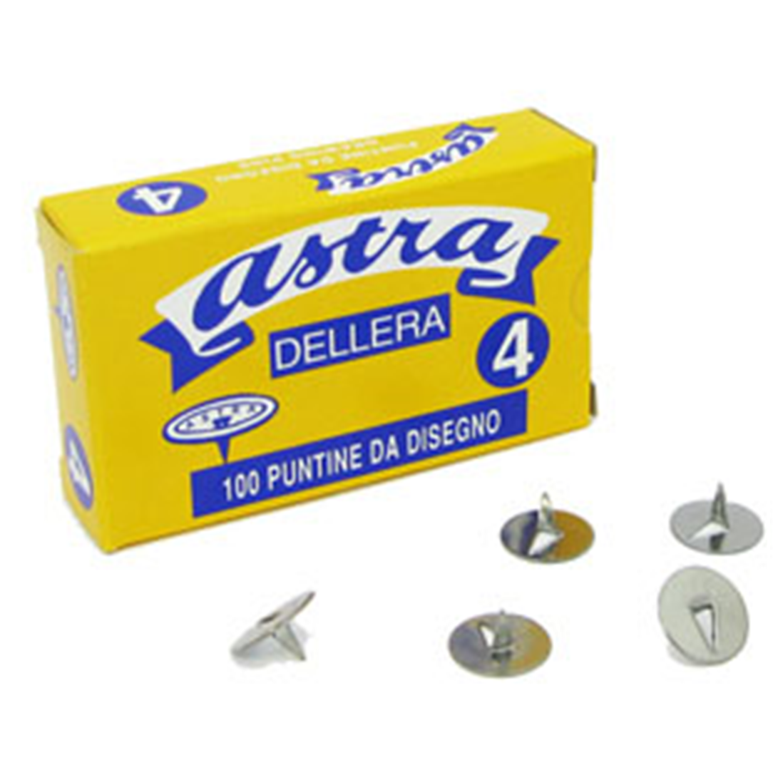 Scatola 100 Puntine N.4 Acciaio Lucido