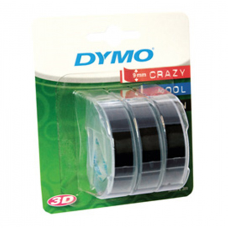 Blister 3 Nastri A Rilievo 9mmx3m Nero