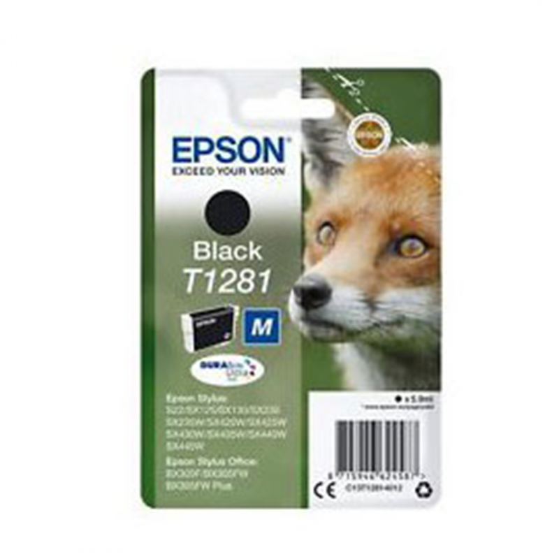Epson Black Cartridge S22 Sx125 Sx420w Bx305f-Ref. C13t12814011