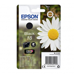 Epson Black Cartridge (pigments)  Claria Home Series 18-Daisy In Conf. Blist-Ref. C13t18014010
