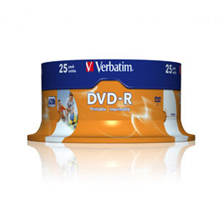 Verbatim Sc. 25 Dvd-R Spindle 16x 4.7gb 120min. Stampabile Wide Photo Inkjet