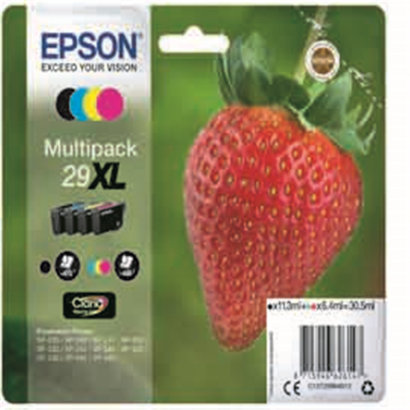 Epson Conf. 4 Cartucce Ink 1 X Colore Srie 29xl Fragola