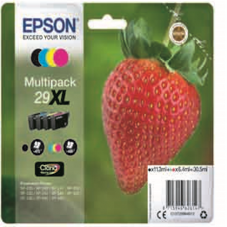 Conf. 4 Cartucce Ink 1 X Colore Srie 29xl Fragola