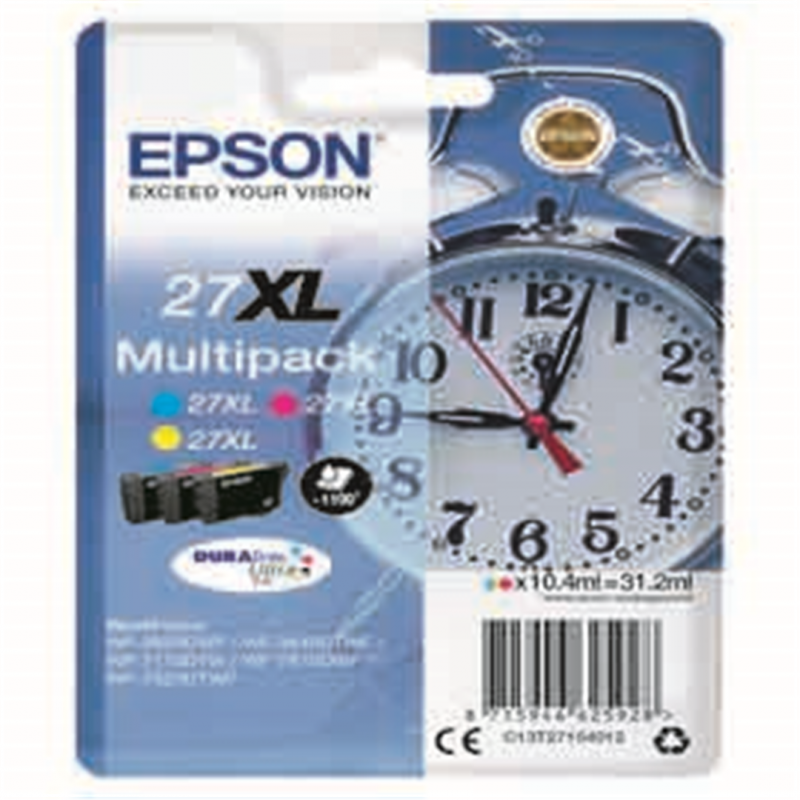 Epson Multipack Inchiostro Sveglia 27xl Ciano Magenta E Giallo