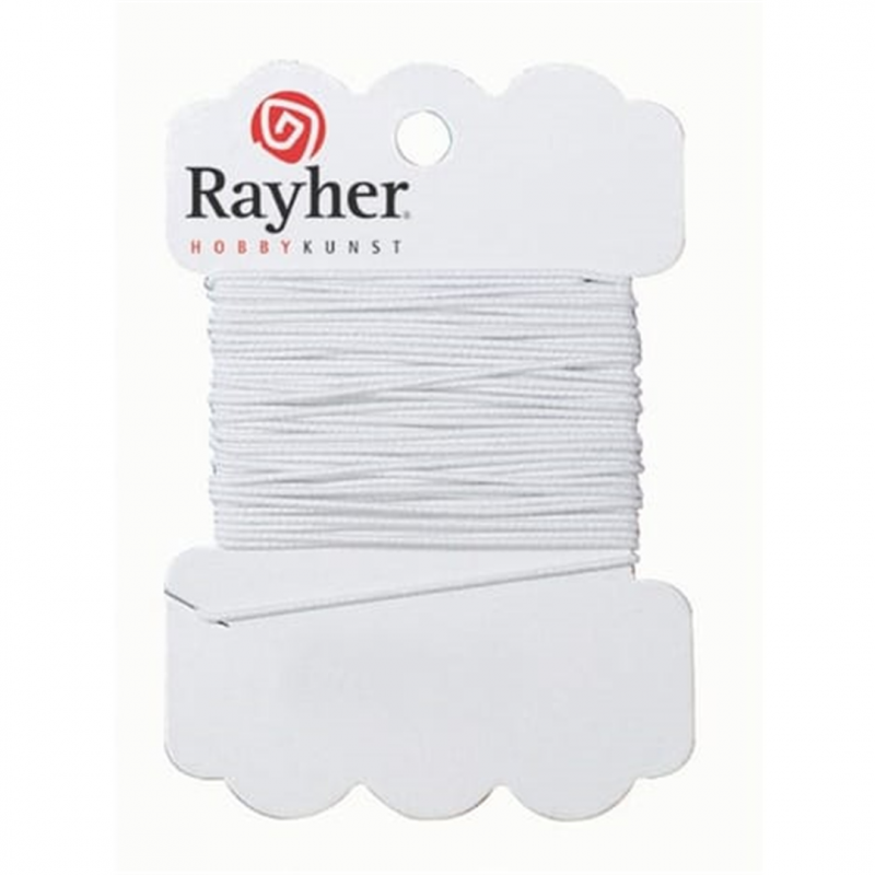 Rayher Filo Elastico 0.6mm Per 5mt Bianco