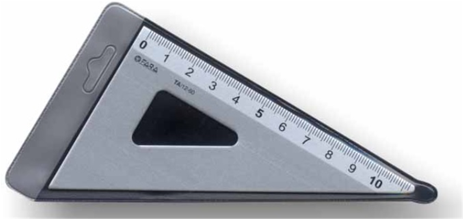 Squadretta Cm. 12, 60 Gradi, In Alluminio