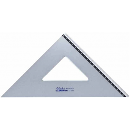 Squadra Alluminio Classic Cm.26 Bianco/nero 45 Gradi