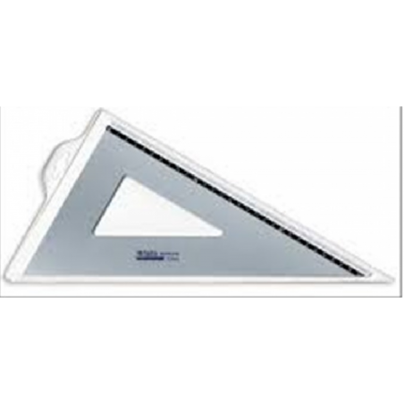 Squadra Alluminio Cm.37 Bianco/nero 60 Gradi