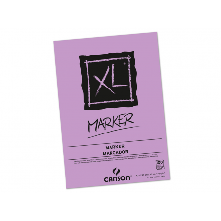 Blocco A3 Xl Marker 100 Fogli 70 G/mq Collato Su Lato Corto