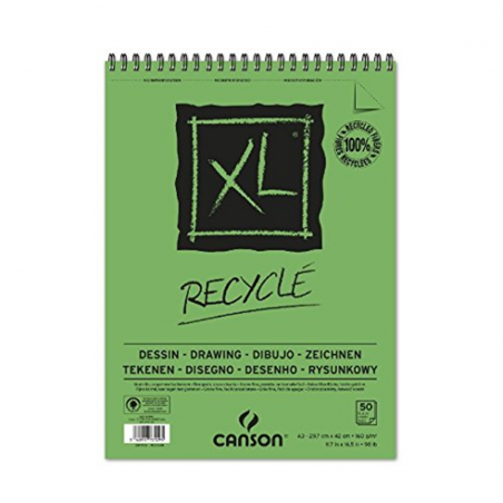 Blocco A3 Xl Recycle' 50 Fogli 160 G/mq Con Spirale Su Lato Corto