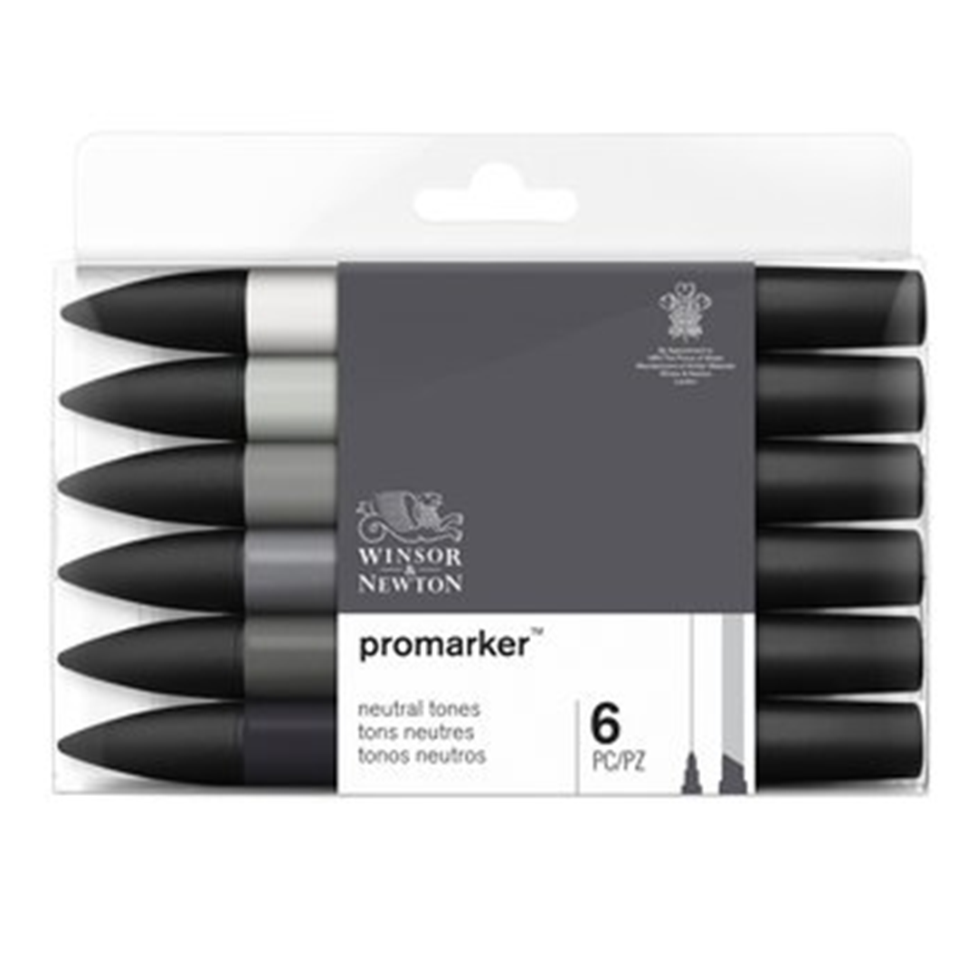 W&N Promarker - Set da 6 pennarelli serie Neutral Tones — immagine 4