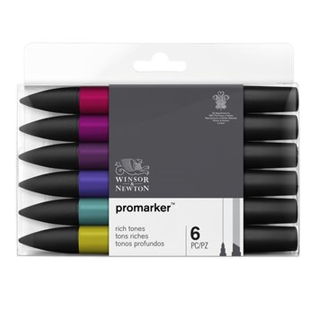 W&N Promarker - Set da 6 pennarelli serie Rich Tones — immagine 6