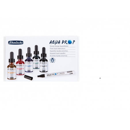 Set Cartone Aqua Drop 30ml Pezzi 5 + Liner Col. 620, 340, 430, 550, 680 +aqua Drop Liner