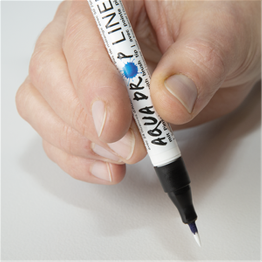 Pennarello Liner Aqua Drop Vuoto Punta A Pennello — immagine 4