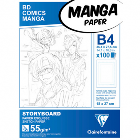 Blocco Storyboard B4 Fogli 100 55 G/mq 6 Riquadri