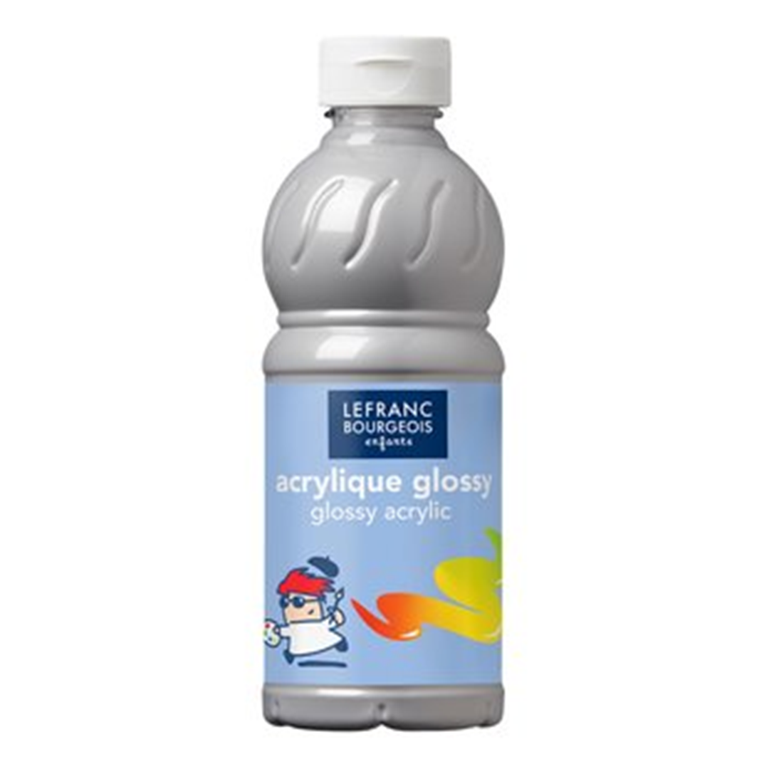 Glossy Acrilico Brillante Flacone Da 500 Ml. - Argento