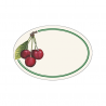 6pcs Cherry Patterned Adhesive Labels | Tassotti