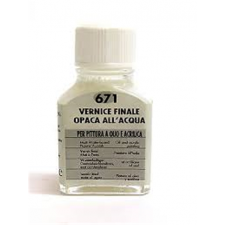 Vernice Finale Opaca All'Acqua  75 Ml 671 Per Pittura Ad Olio E Acrilica