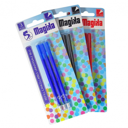 Refill Cancellabile Universale Magika Da 3 Pz Nero