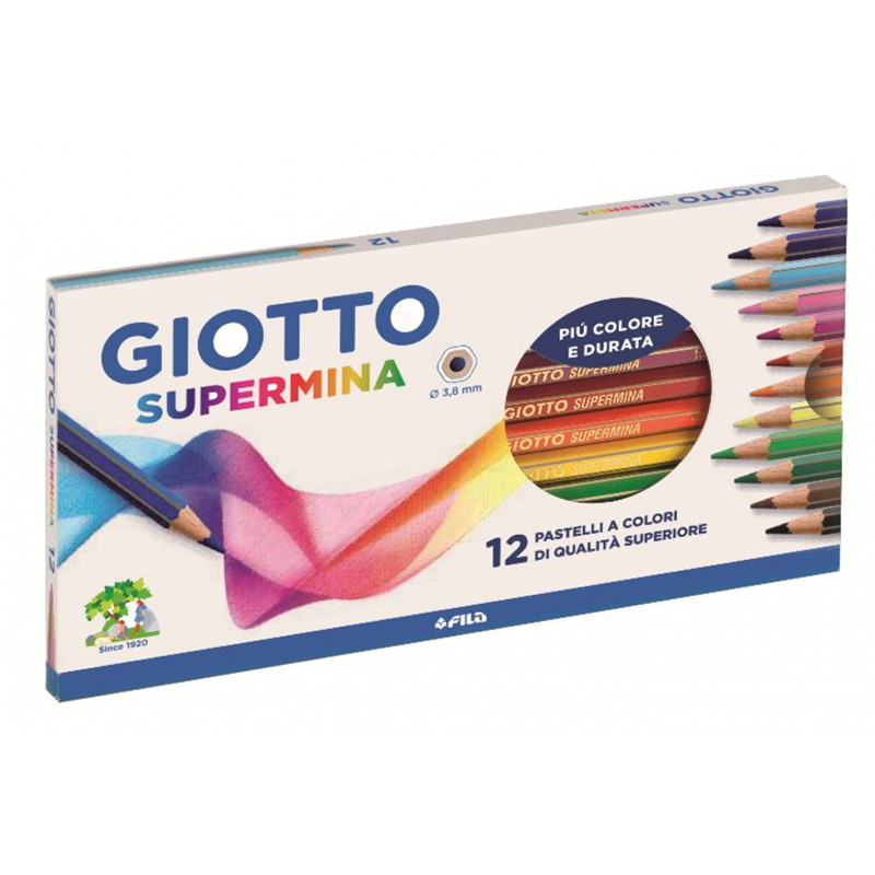 Giotto Astuccio 12 Pastelli Supermina 