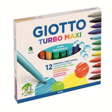 Giotto Astuccio 12 Pennarelli Turbo Maxi 