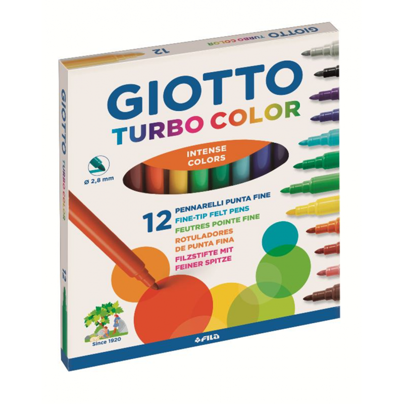 Giotto Astuccio 12 Pennarelli Turbo Color 