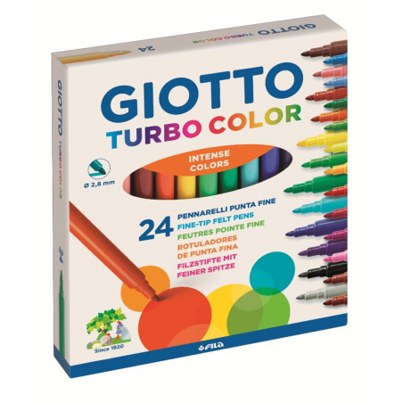 Giotto Astuccio 24 Pennarelli Turbo Color 