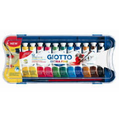 Giotto Box 12 Tubetti Tempera 12ml  Tubo 4 Assortito