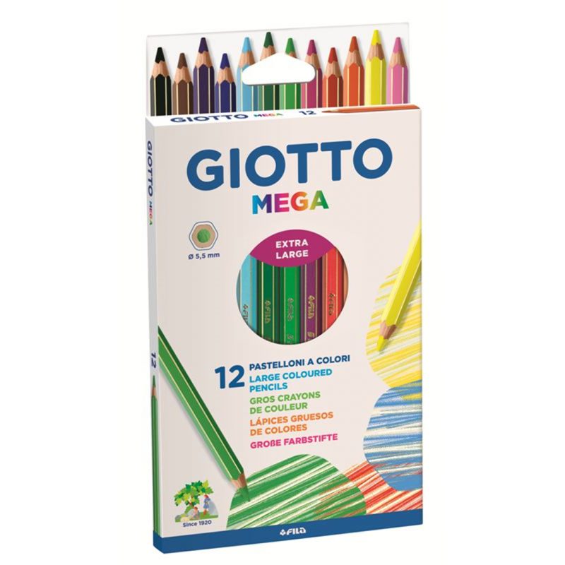 Giotto Astuccio 12 Pastelli Mega
