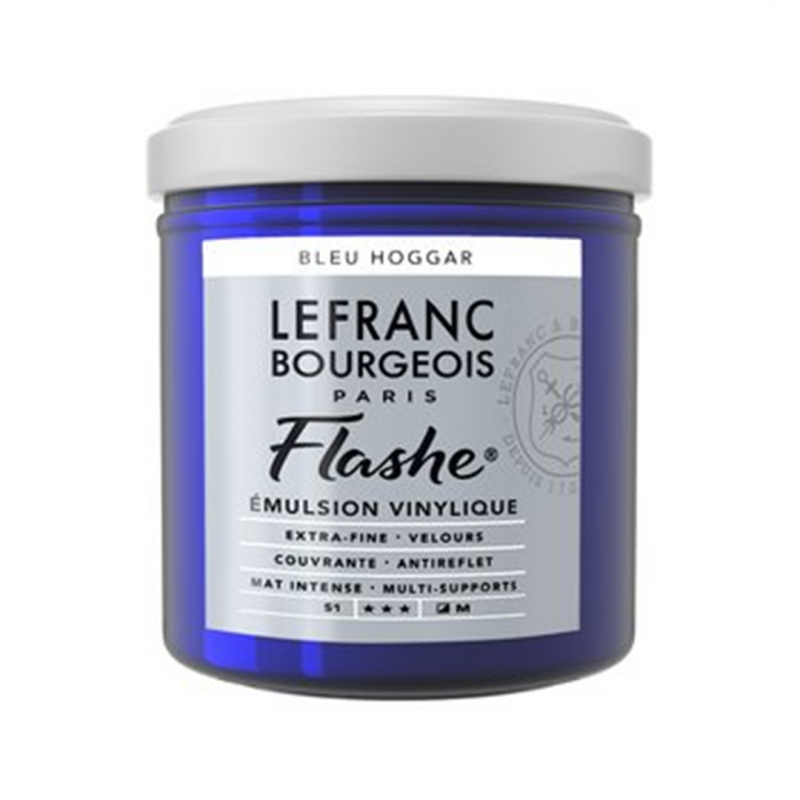 Lefranc Bourgeois Acrilico Flashe Serie 1 125ml Vaso In Vetro 585(036)blu Hoggar
