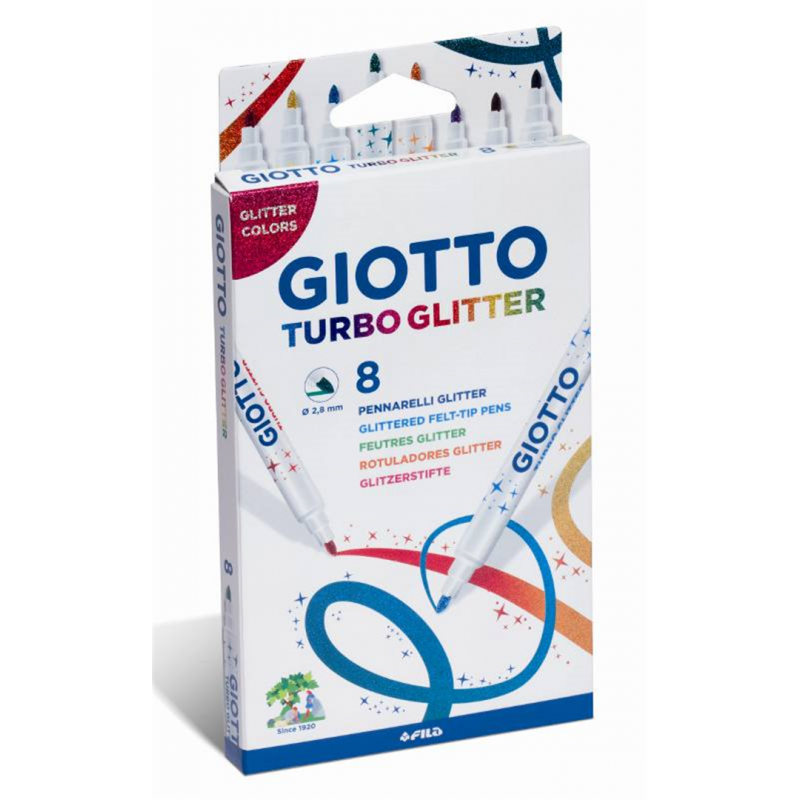 Giotto Pennarelli Turbo Glitter Cf. Pz.8 