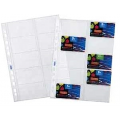 Favorit Confezione 10 Buste Formato 21,5x30,5 Cm A Foratura Porta Cards 8,5x5,4 Cm Spessore Superior Alto Finitura Liscia