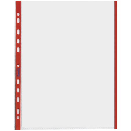 Favorit Confezione 10 Buste A Foratura Colorate Rosso Formato 21x29,7 Cm Spessore Linear Medio Finitura Buccia D'Arancia