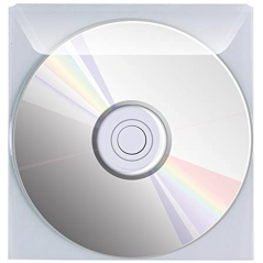 Favorit Confezione 25 Buste Porta Cd / Dvd Formato 12,5x12,5 Cm Spessore Superior Alto Finitura Liscia Con Patella