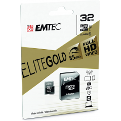 Emtec Micro Sdhc  32gb Gold + Con Adattatore