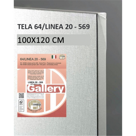 Telaio Telato Cm.100x120 Gallery 20 Tela 569 Cotone/poliestere Grana Fine