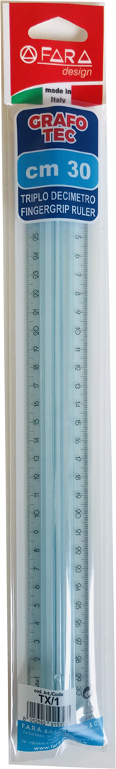 Righello Cm.30 Stampato In Polistirolo Serie Grafotec