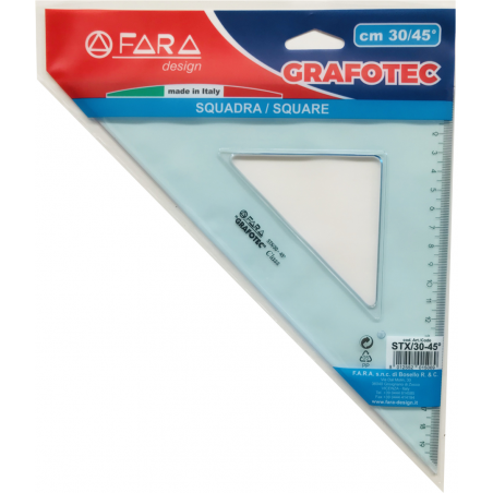 Squadra Cm.16 Plastica Grafotec 45 Gradi