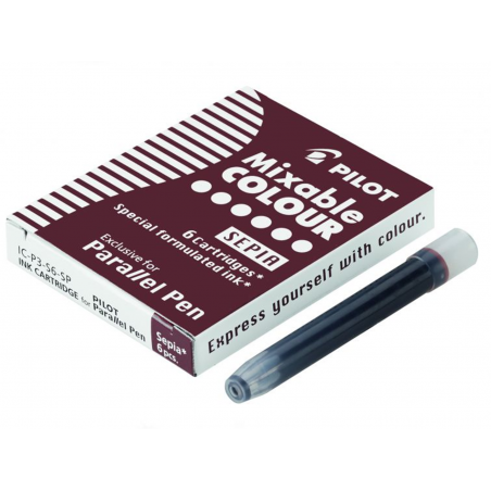 Parallel Pen - Set Da 6 Cartucce - Marrone Seppia - Inchiostro Liquido