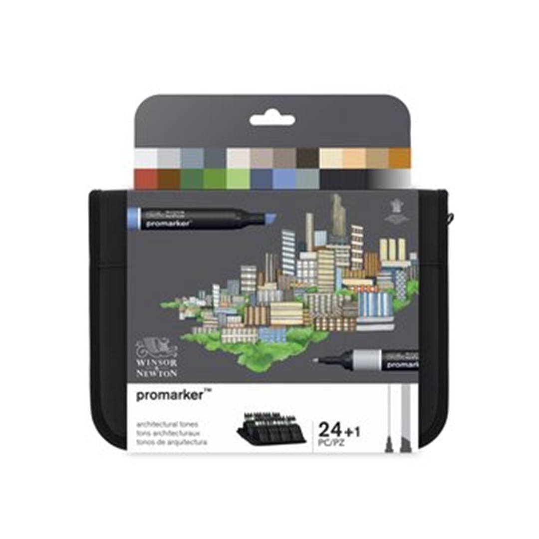 Astuccio Promarker Pezzi 24 In Tessuto Set Architettura