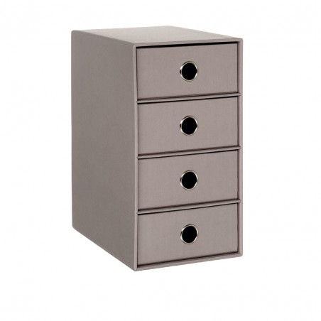 Scatola 4 Cassetti 250x175x320mm Soho Grigio Taupe 49
