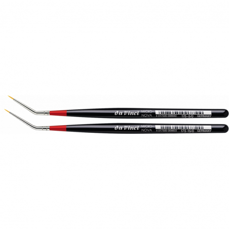 Pennello Curvo Micro-Nova Serie 175 N. 5/0 Per Ritocco E Miniature