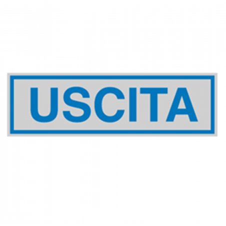 Targhetta Adesiva 165x50mm Uscita