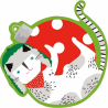 Christmas Marker With Wire Cat With Ball | Caspari