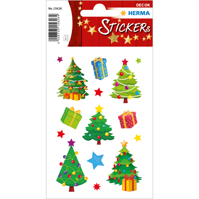 Herma Stickers Adesivi Natale Alberi E Pacchi