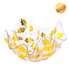 Pet Plastic Bowl D13cm H7cm Transparent Holly Gold | Selezione Vertecchi