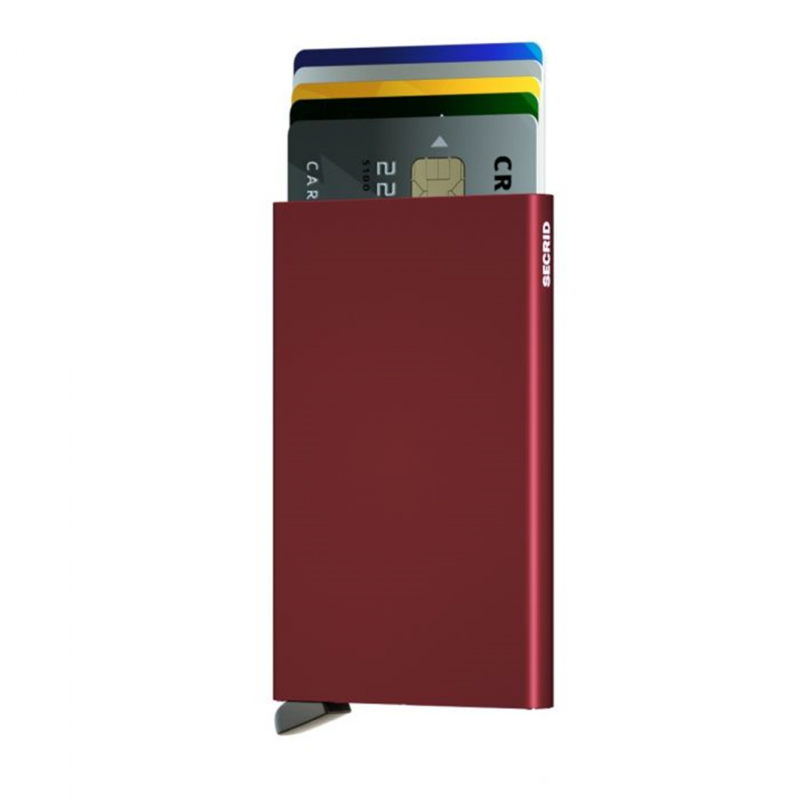Secrid Cardprotector Alluminio 6 Carte Bordeaux