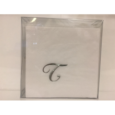 Bianco 25 25pz 3veli  C/sigla Arg. Tovagliolo T