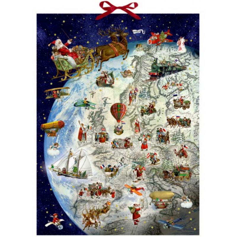 Coppenrath festeggiare il Natale animali molto grande piatto ovale tradizionale tedesco calendario dell avvento 40 cm larghezza x 55 cm 