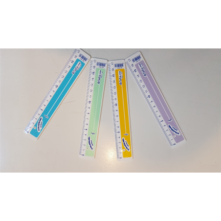 Righello Piatto Cm.17 In Plastica Colori Pastello Assortiti